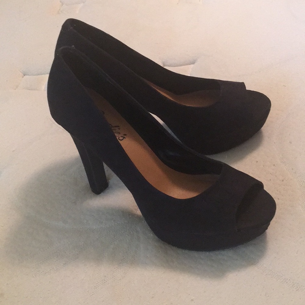Candies velvet platform heels